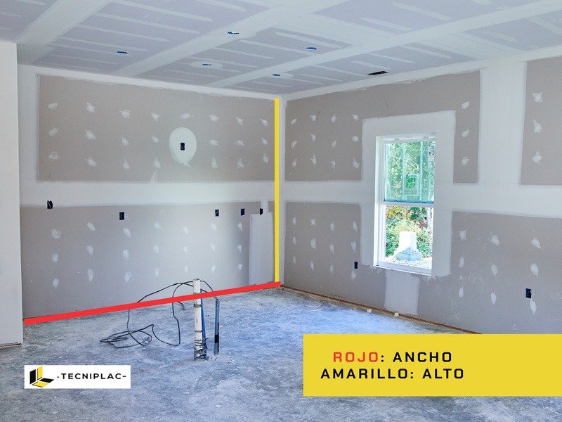 Cómo medir tu Obra para un Presupuesto de Pladur 9 MEDIDAS-PARED-DE-PLADUR