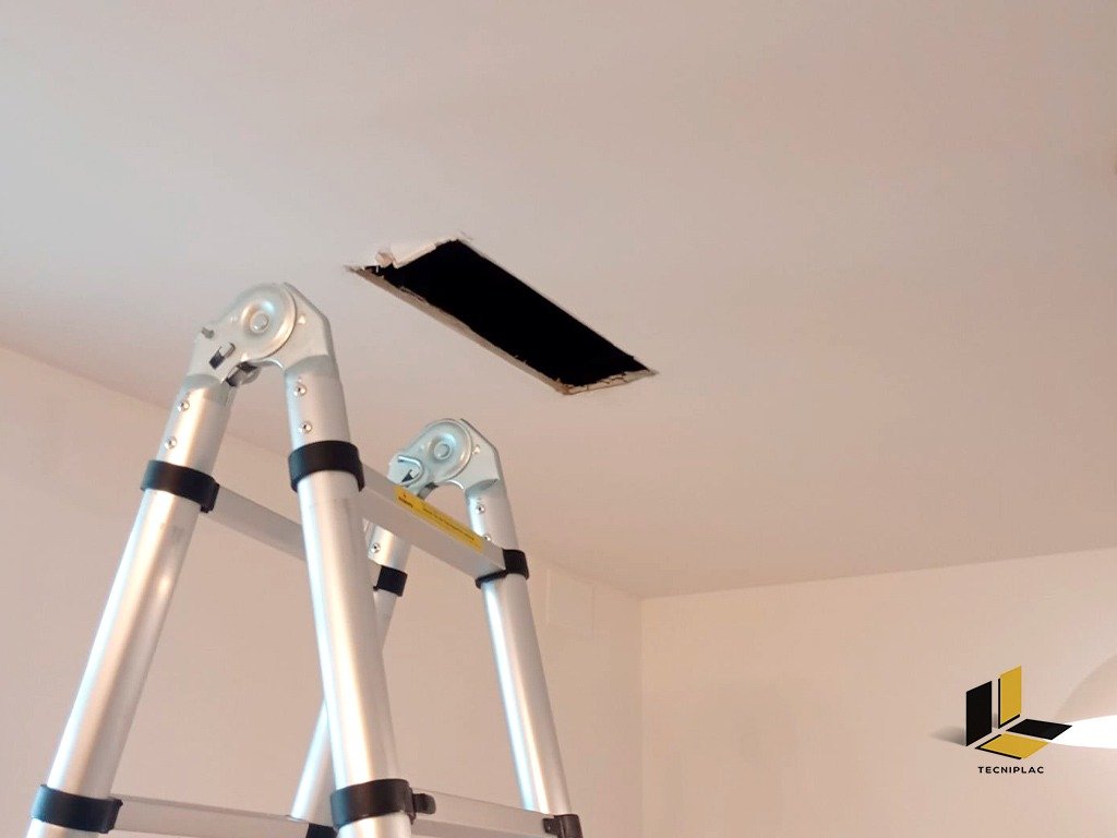 corte techo pladur humedad Cómo reparar un techo de pladur dañado por la humedad